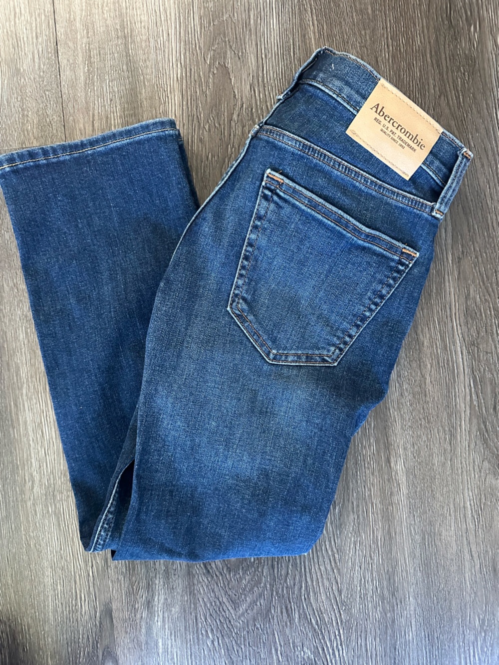 abercrombie kids Blue Straight Jeans, size 13/14 short